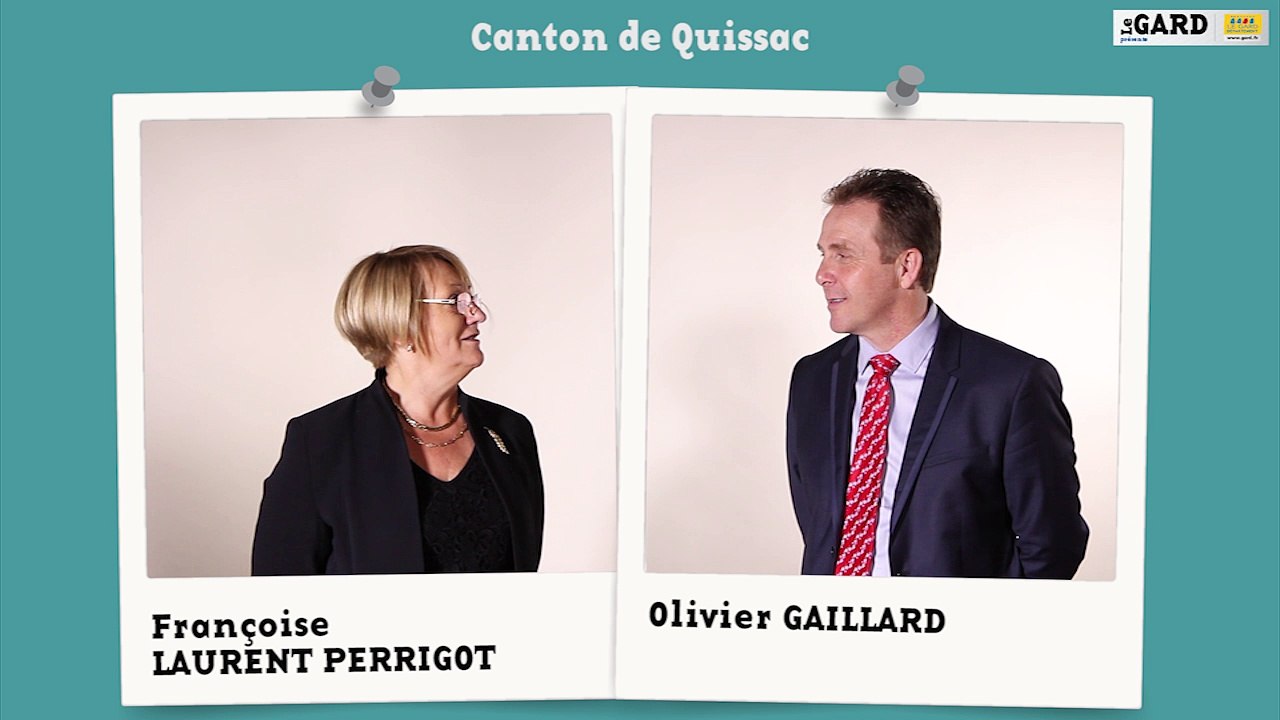Canton de Quissac  : Françoise Laurent-Perrigot et Olivier Gaillard