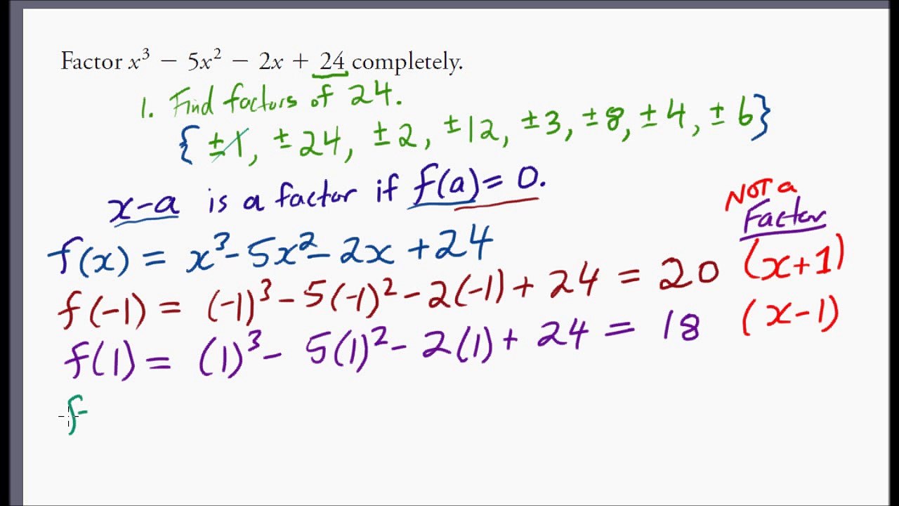 Factoring a Polynomial