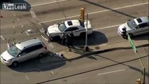 LiveLeak - Driver Fleeing Cops Picked the Wrong Van to Smash Into...