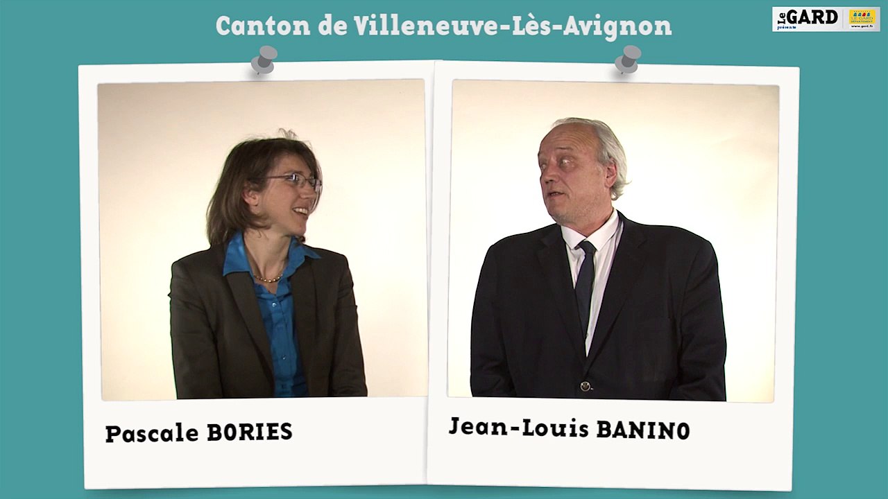 Canton de Villeneuve-lez-Avignon : Pascale Bories et Jean-Louis Banino