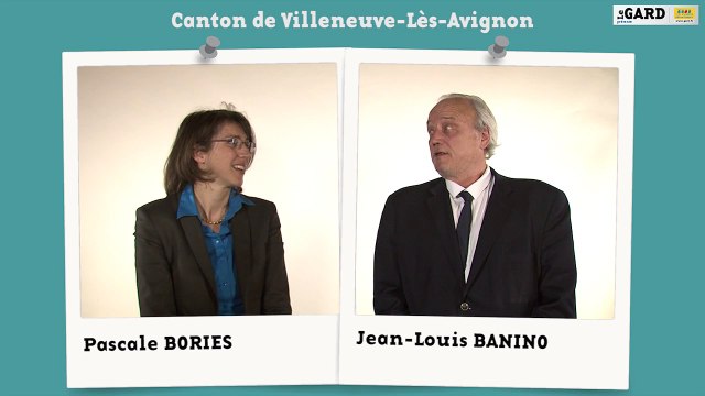 Canton de Villeneuve-lez-Avignon : Pascale Bories et Jean-Louis Banino