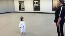 3 Year Old White Belt Reciting the Student MiMiSports Fight With Passion www.mimisports.pk