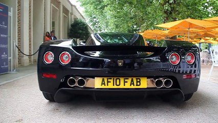 Arash AF10 supercar one of a kind - LOUD sound at Concours d Élegance at London Hurlingham Club
