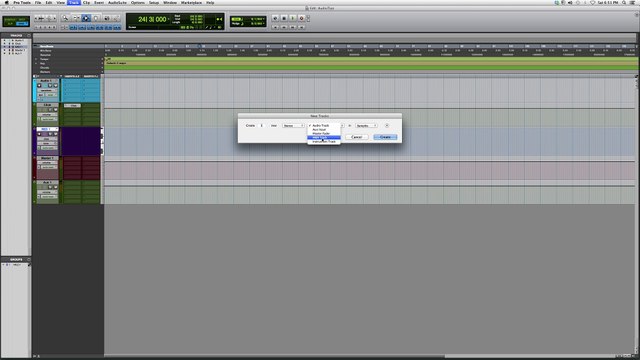 Creating An Instrument Track In Protools