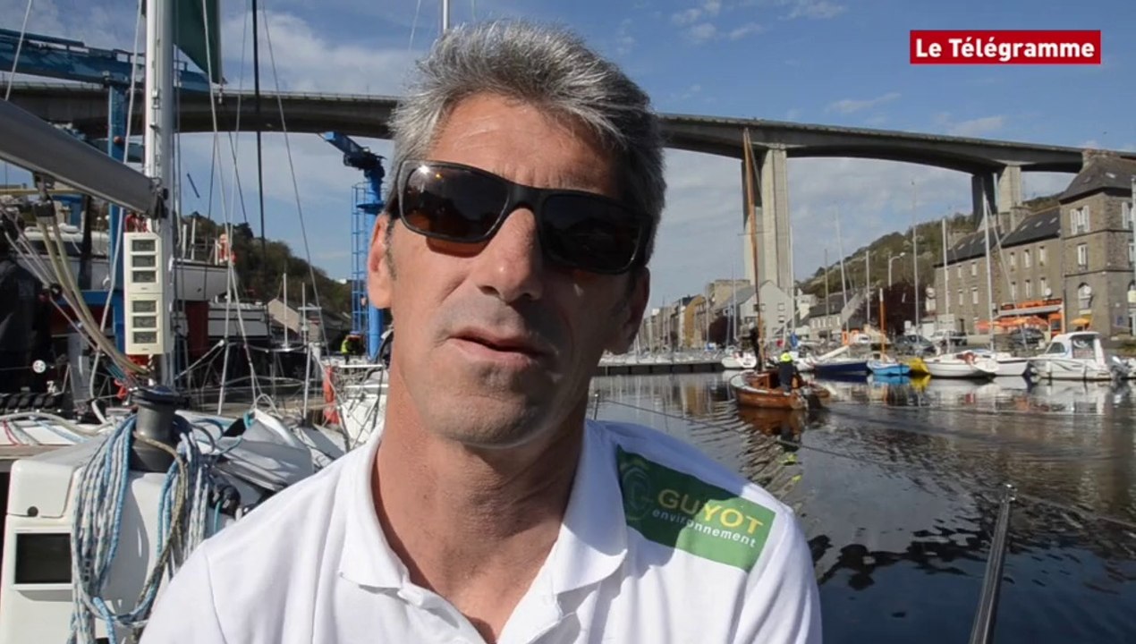 Saint-Brieuc. Le Figaro de Vincent Biarnès mis à l'eau au Légué