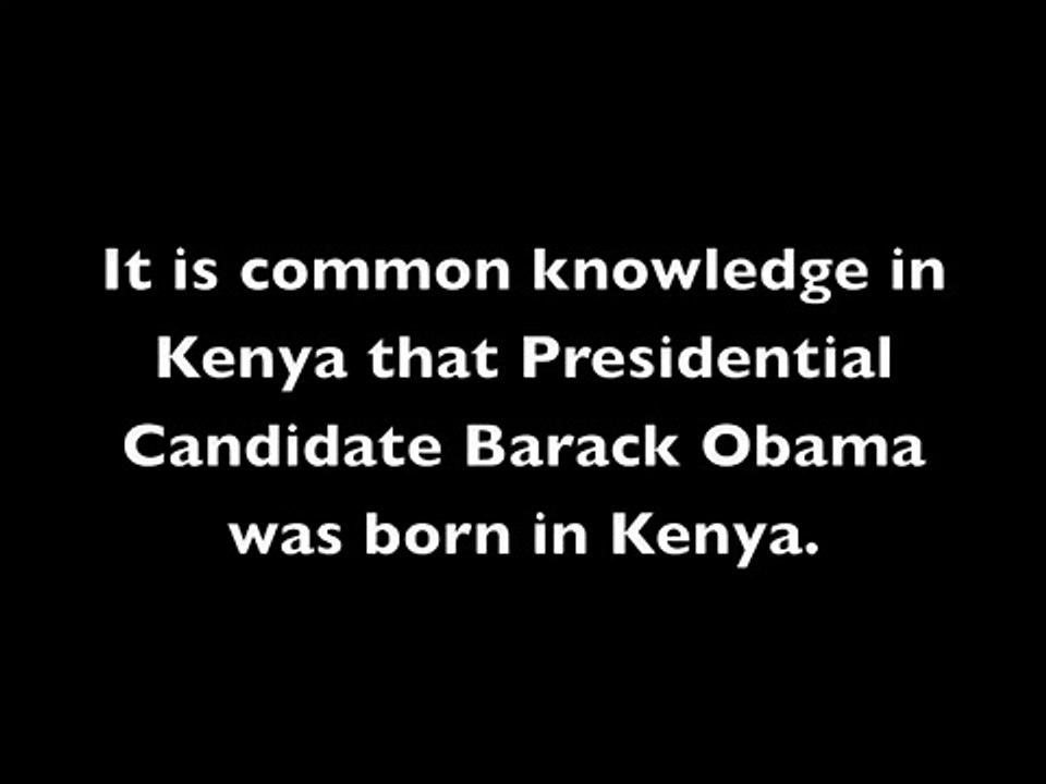 Obama Grandmother audio: Barack Born in Kenya