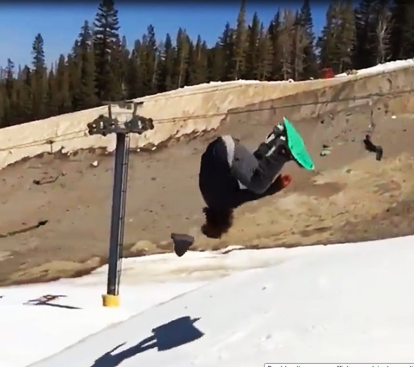Snowboard frontflip