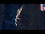 “世界最大”の一枚岩　最難関ルートでの登頂に成功