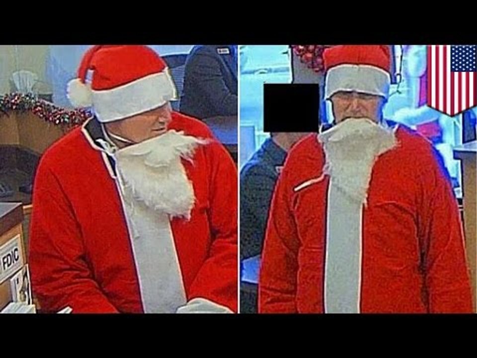 米でサンタのコスプレ銀行強盗 FBIが手配写真