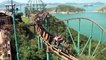 Wild West Mine Train Roller Coaster Back Seat POV Ocean Park Hong Kong China