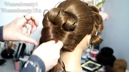 Wedding prom hairstyles for long hair. Свадебная прическа, прическа на выпускной. _ Tune.pk