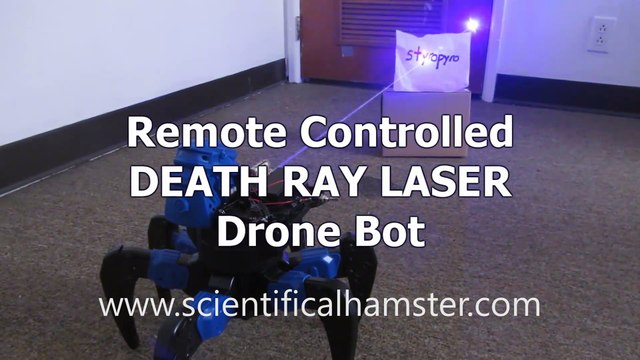 Homemade Death Ray Laser DRONE BOT!!! Remote Controlled!!