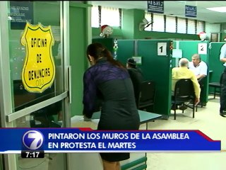 Congreso denuncia daños a la propiedad por grafitis en paredes