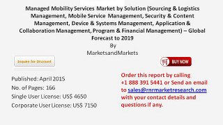 2019 Managed Mobility Services Market Research on Market Shares and Growth Strategies