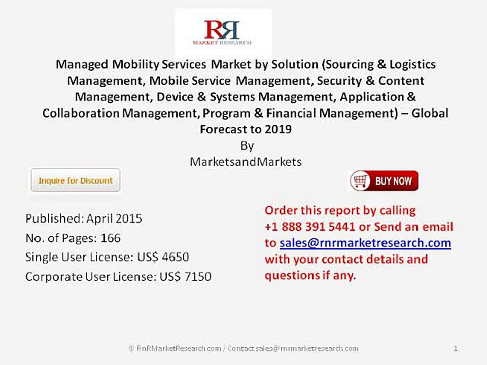 2019 Managed Mobility Services Market Research on Market Shares and Growth Strategies