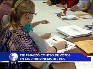 TSE finaliza conteo de votos emitidos en el país, siguen los del extranjero
