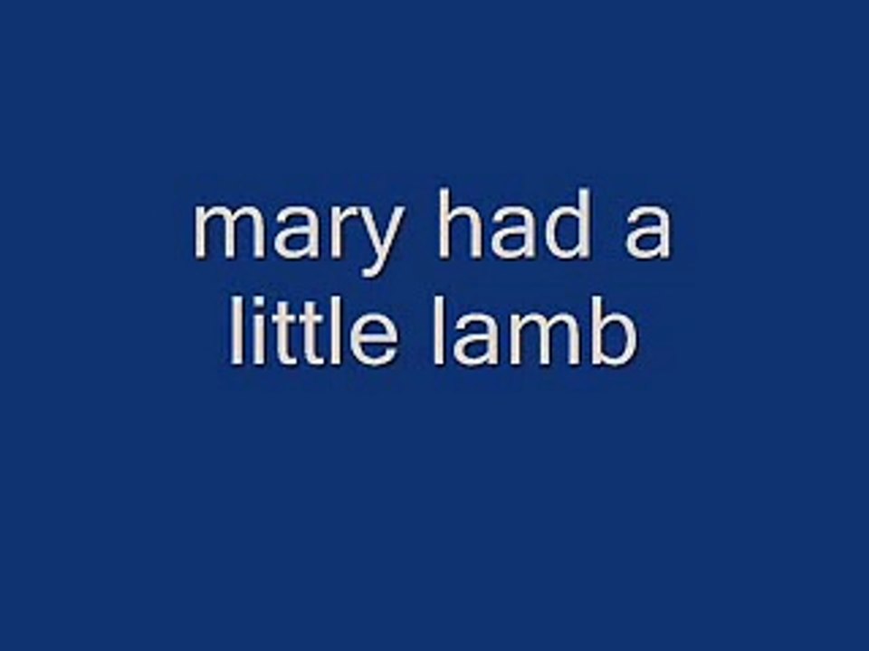 Paul McCartney/wings" Mary had a little lamb" (cover)