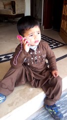 Cute Angry Kid on Fighting on Phone Call