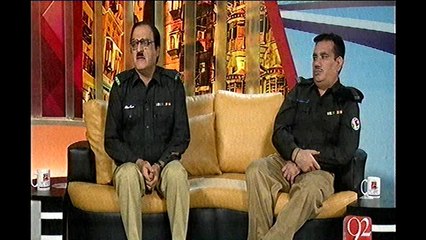 Aftab iqbal and funny Mehmood Aslam as police man at 92 HD.