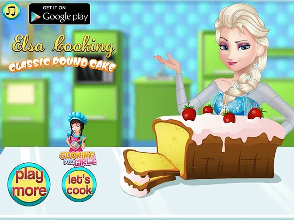▐ ╠╣Đ▐►  Elsa cooking pound cake - Frozen princess Elsa pound cake baking game