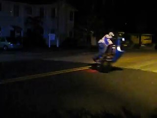 Guy gets caught doing circle wheelies and runs from cops