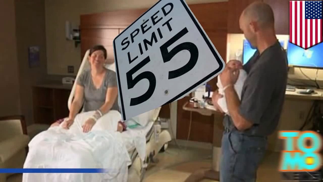 شرطي يوقف زوجان بسبب السرعة الزائدة قبل أن يدرك أن السيدة تلد