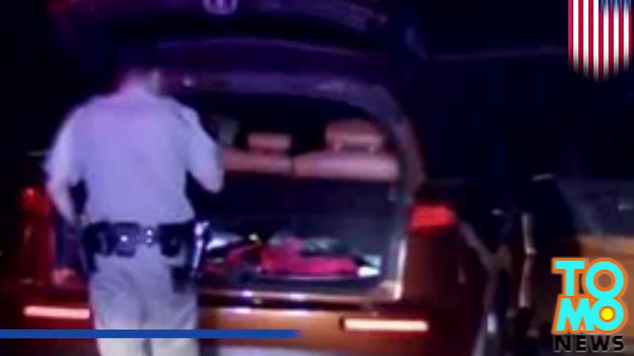 دورية شرطة على طريق كاليفورنيا السريع تنقذ سيدة خطفت ووضعت في صندوق سيارة