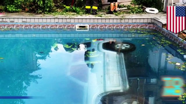 سيدة ثملة تقتحم بسيارتها الجيب حفلة في مسبح