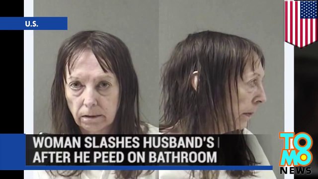 سيدة تهاجم وزجها مما سبب جروحا في وجهه وهذا لأنه تبول على أرض الحمام