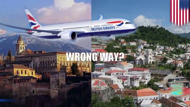 الخطوط الجوية البريطانية ورجلان يسافران إلى غرينادا في الكاريبي بدلاً من غرناطة في إسبانيا