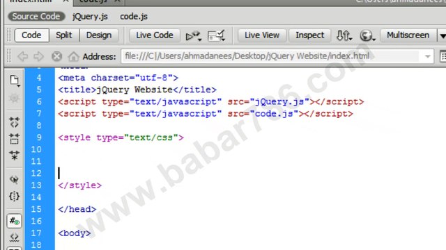 This selector of jQuery Class 9 in Urdu and Hindi by Babar786.com