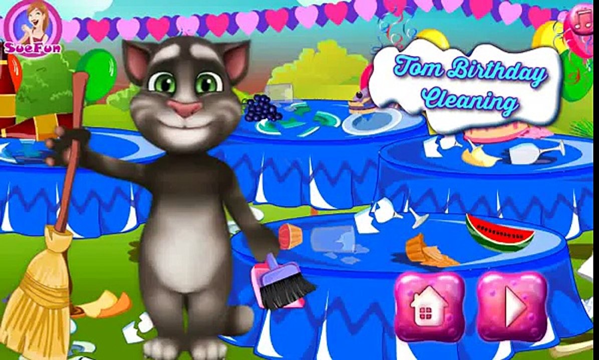 Tom anniversaire Nettoyage - Talking Tom nettoyage jeu de la maison