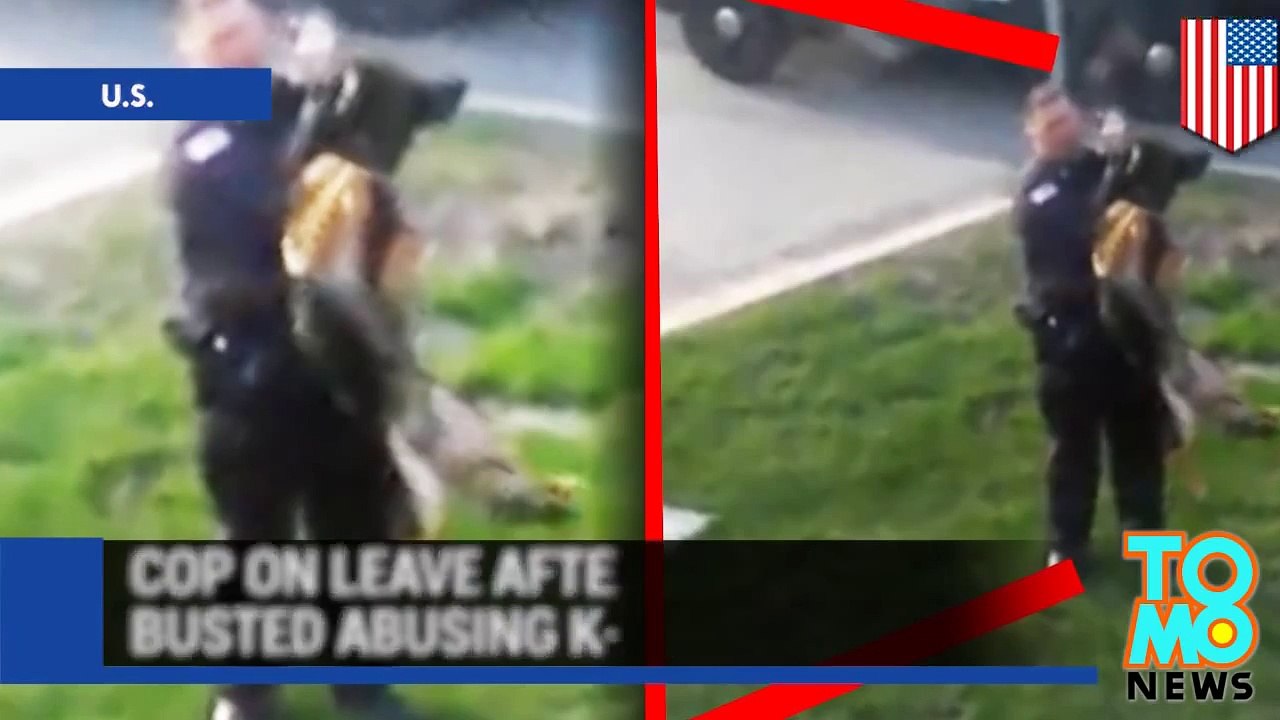 شرطي موقوف عن العمل بسبب إساءة معاملة كلب بوليسي