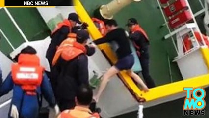 قبطان السفينة الكورية الجنوبية يغادر السفينة