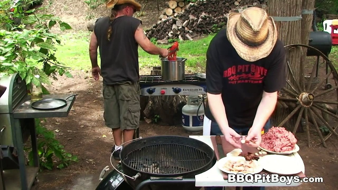 Surf and Turf Seafood Beef Burgers by the BBQ P...
