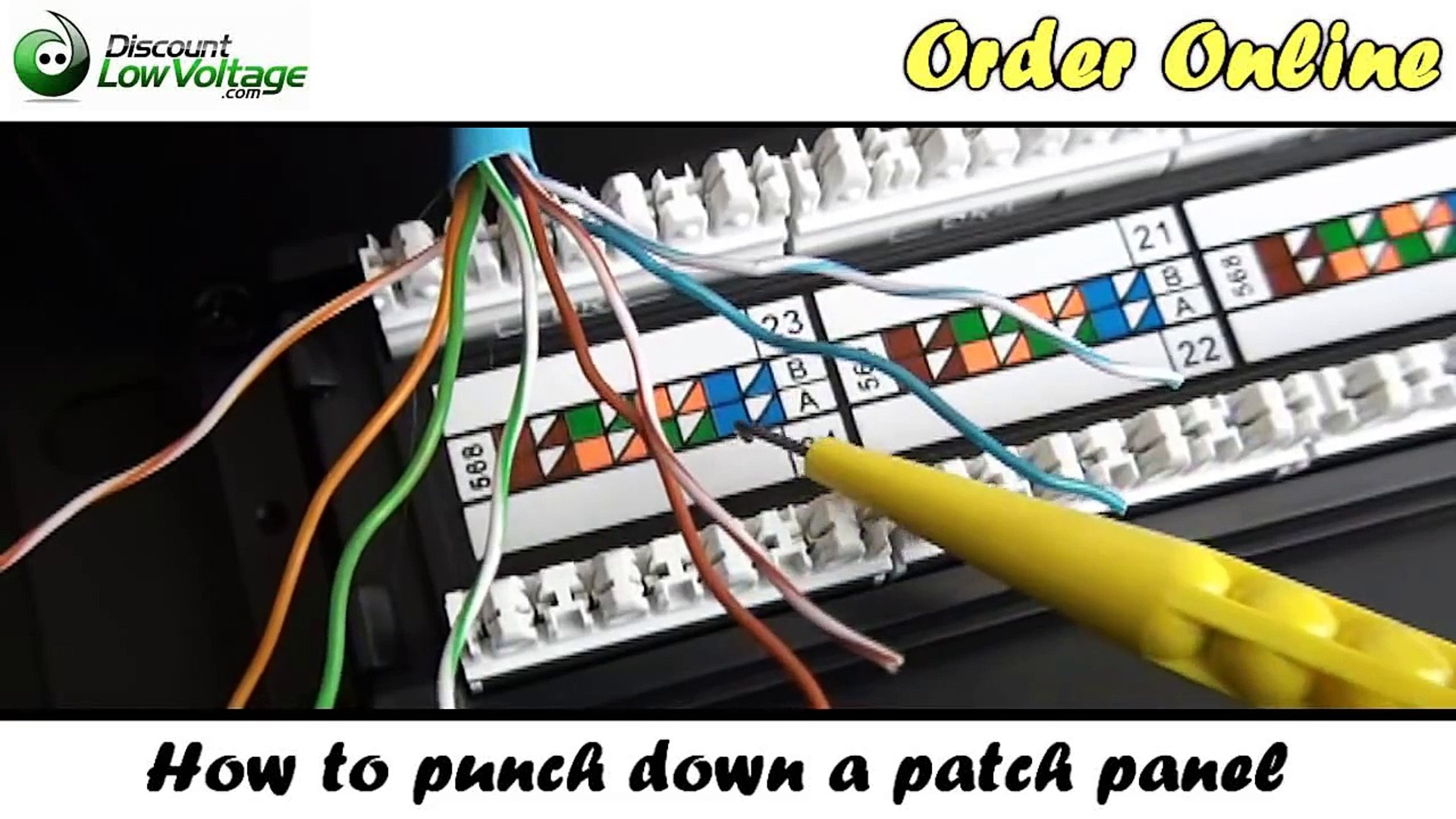How to Punch Down a Network Ethernet Patch Panel video Dailymotion