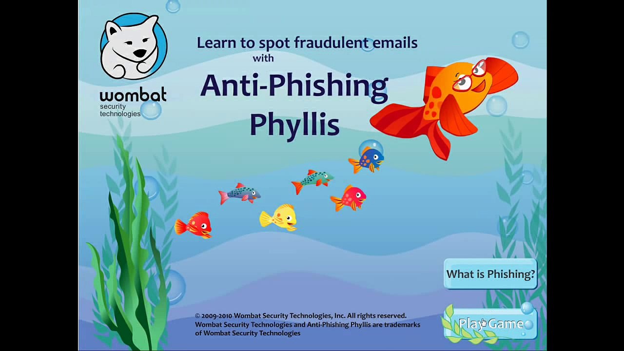 Wombat Security Technologies' Anti-Phishing Phyllis Online Training Game