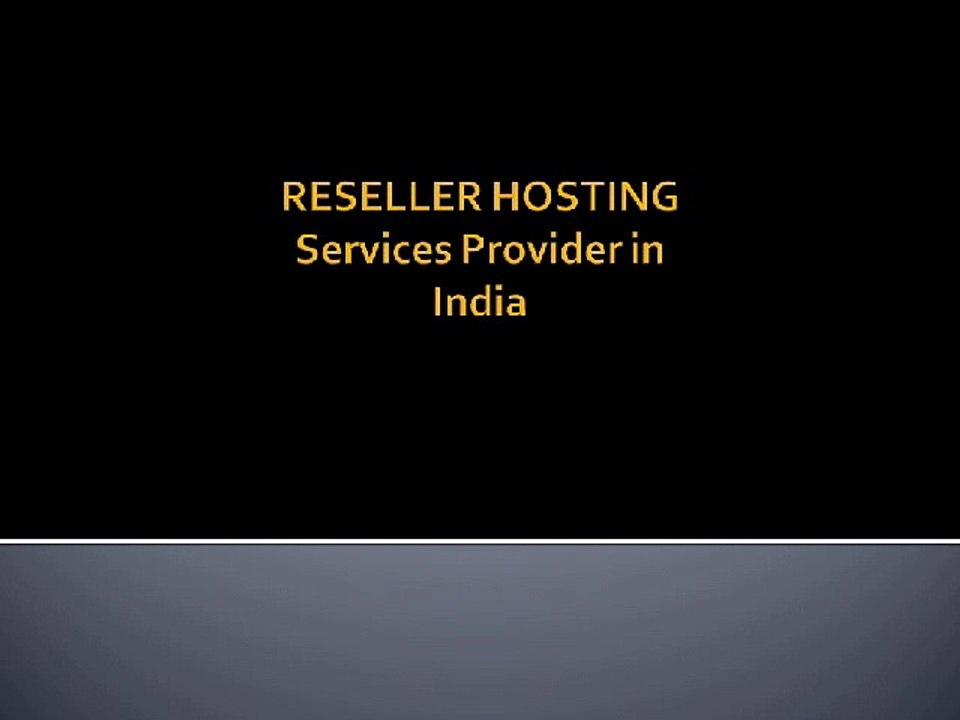 Reseller Web Hosting Solutions Provider India