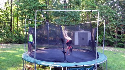 9 and 10 Year Old Gymnastics Tricks on the Trampoline | Acroanna