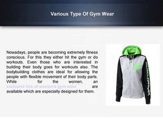 Gym Wear From Professional Brands