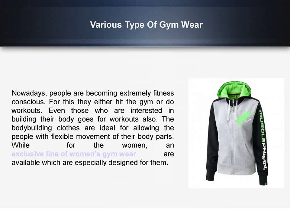 Gym Wear From Professional Brands