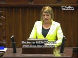 Poseł Bożena Henczyca - Wystąpienie z dnia 09 kwietnia 2015 roku.