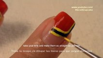 World Cup Spain Nail Art Tutorial / FIFA Mundial Espana Arte para las unas