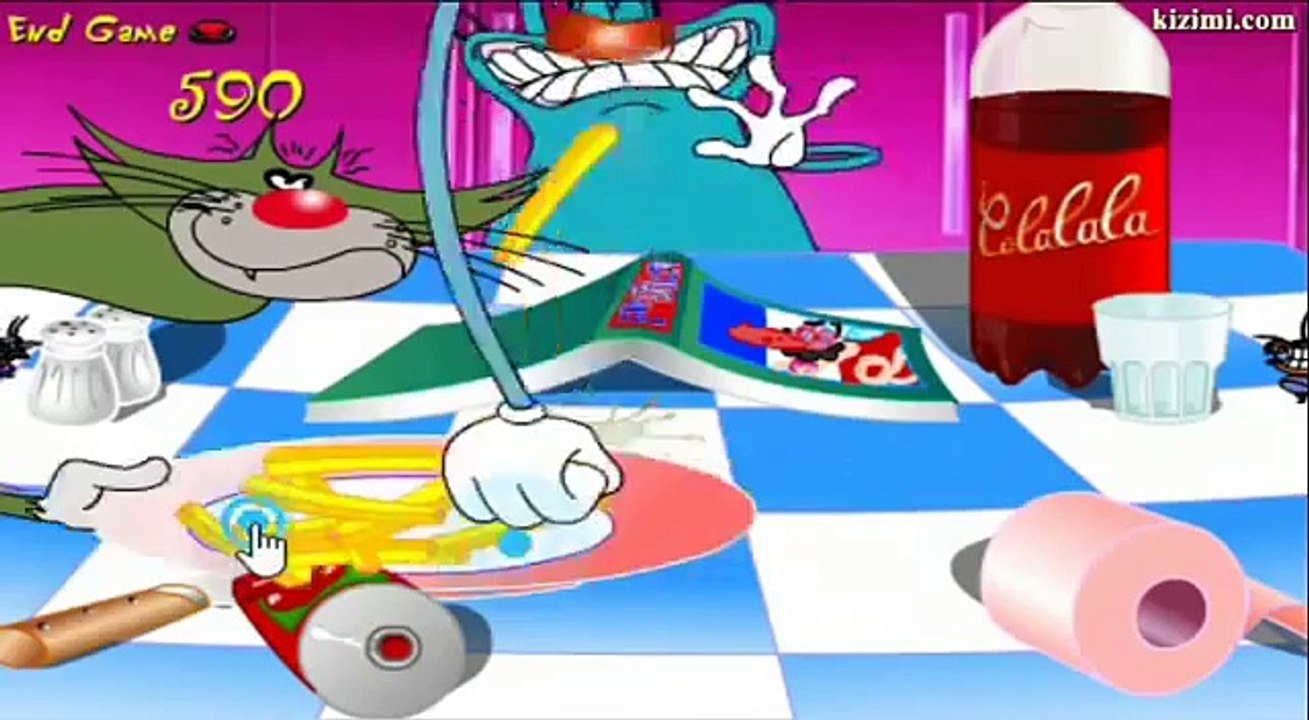 ตลก, การ์ตูน Oggy Fries Oggy Cartoon Oggy And Cockroaches Games เกม ogg ...