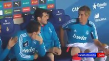 Jugadores del Real Madrid y Mourinho se burlan de Coentrao | Espanyol 1-1 Madrid 2013