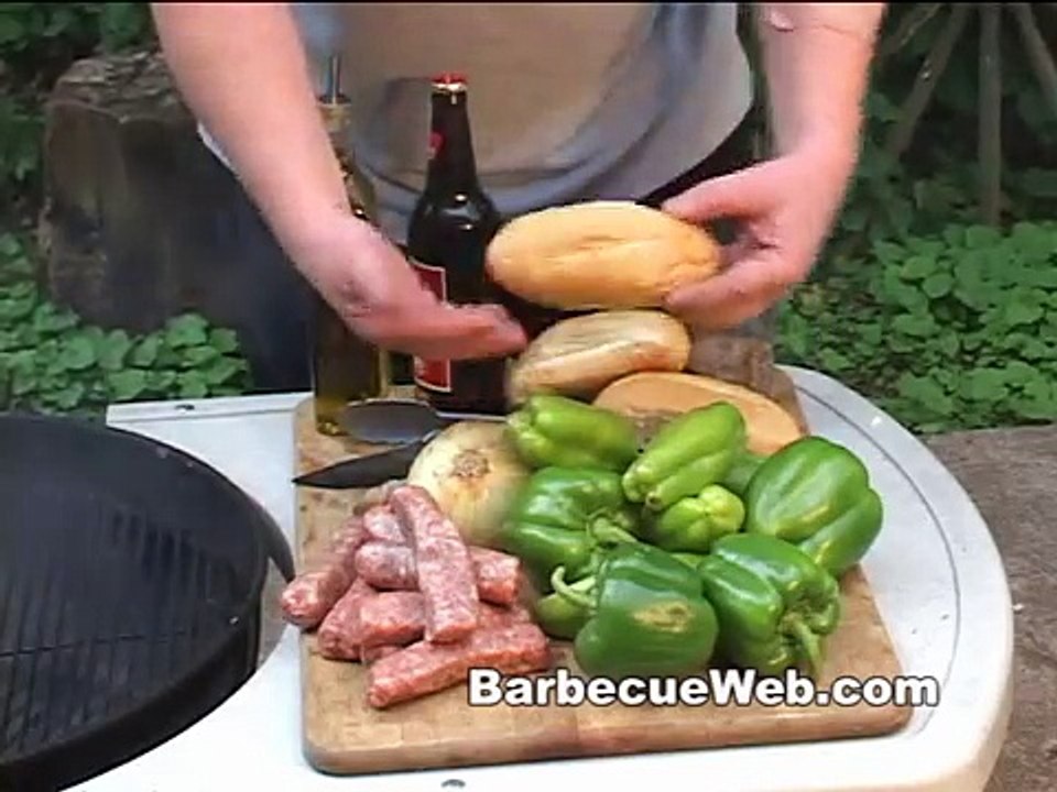 Grilled Sausages, Peppers and Onions by the BBQ Pit Boys