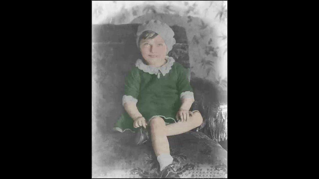 Restoration & colorisation - photograph of a young girl