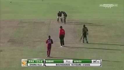 Shahid Afridi surprised at Sunil Narine Magic Delivery!