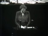 Eleanor Roosevelt addresses the United Nations on the ratification of the Universal Declaration of Human Rights