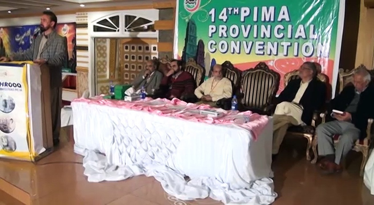 Mr Abdul Gaffar Aziz addressing on "Muslim Ummah Current Challenges and Way Forrward" in PIMA Punjab Biennial Convention